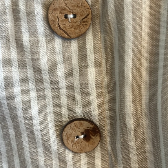 TopShop Women’s Linen Tank Camisole Striped Size 2 Small - Picture 2 of 6